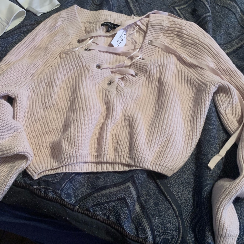 Cream color crop sweater